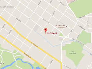 Click for full map map of the Beacon Pain clinic location